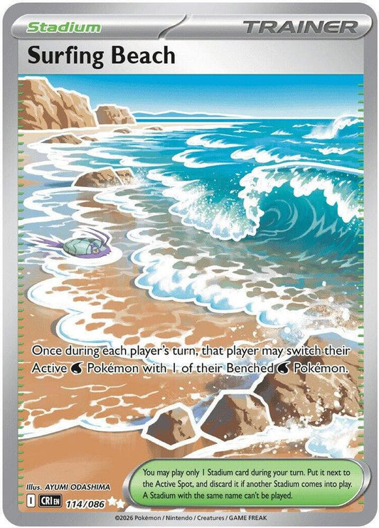 Surfing Beach - 114/086 - Ultra Rare (Inglés Foil NM)