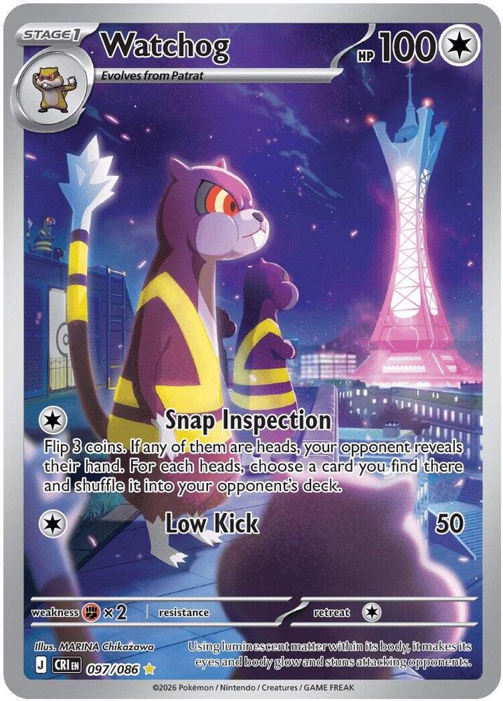 Watchog - 097/086 - Illustration Rare (Inglés Foil NM)