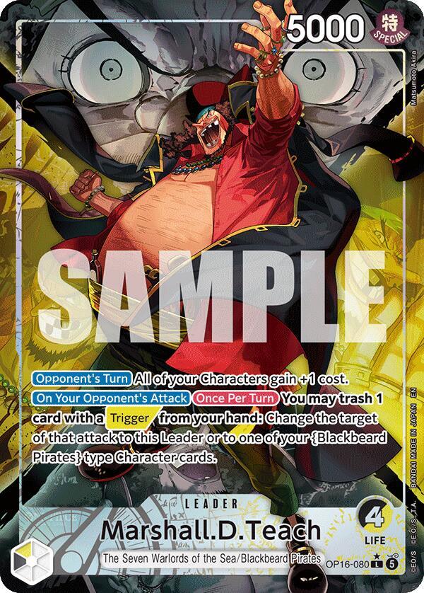 Marshall.D.Teach (080) (Alternate Art) - OP16-080 - Leader Foil (Inglés Foil NM)