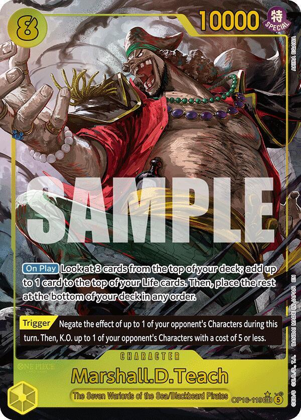 Marshall.D.Teach (119) (Alternate Art) - OP16-119 - Secret Rare Foil (Inglés Foil NM)