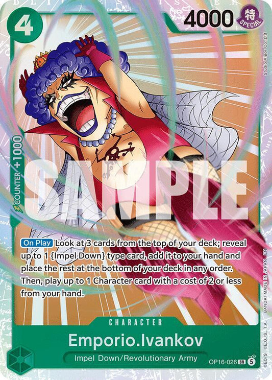 Emporio.Ivankov (026) - OP16-026 - Super Rare Foil (Inglés Foil NM)
