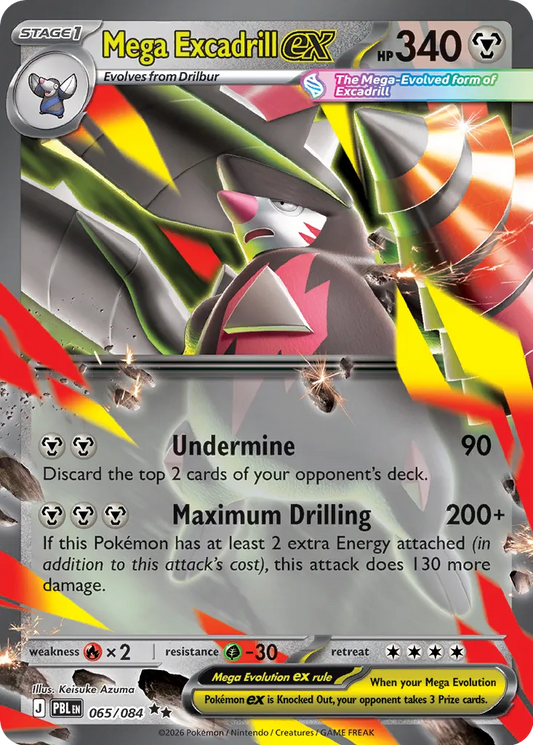 Mega Excadrill ex - 065/084 - Double Rare (Inglés Foil NM)