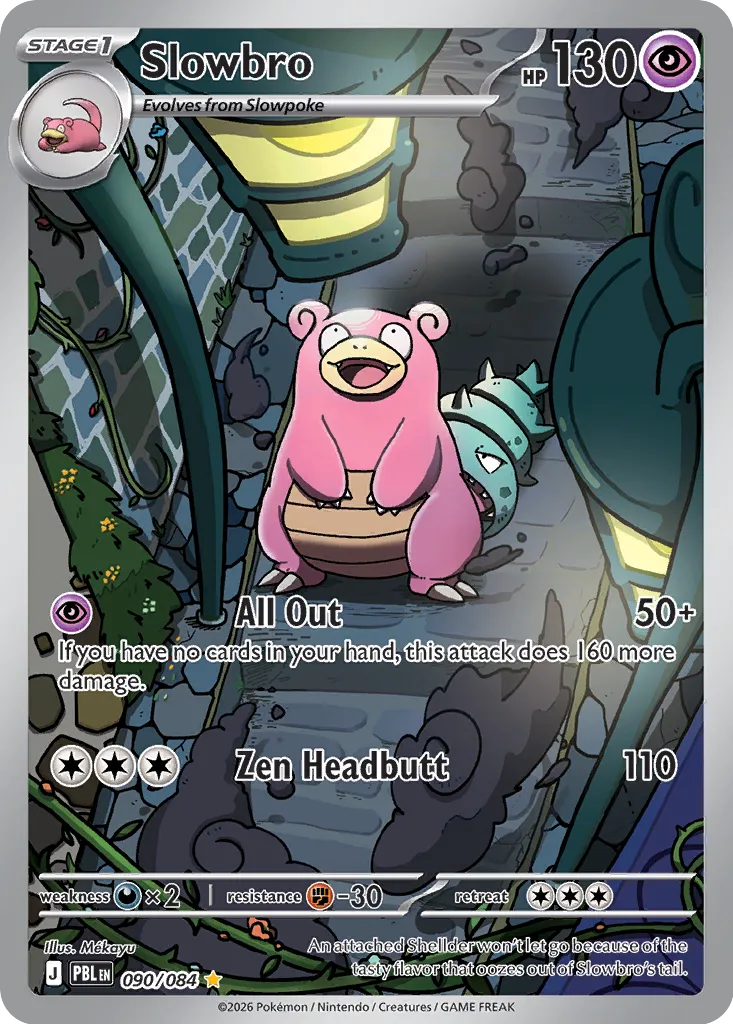 Slowbro - 090/084 - Illustration Rare (Inglés Foil NM)