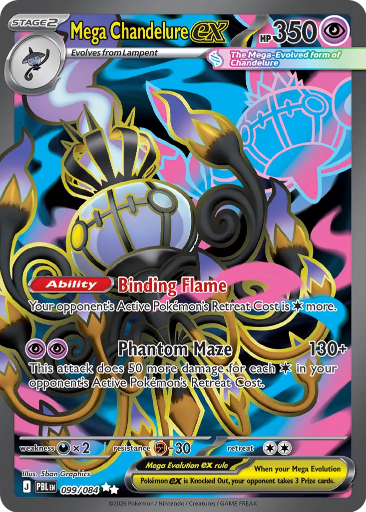 Mega Chandelure ex - 099/084 - Ultra Rare (Inglés Foil NM)
