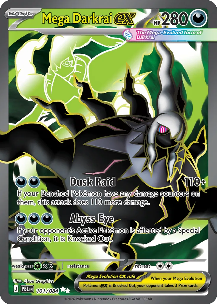 Mega Darkrai ex - 101/084 - Ultra Rare (Inglés Foil NM)