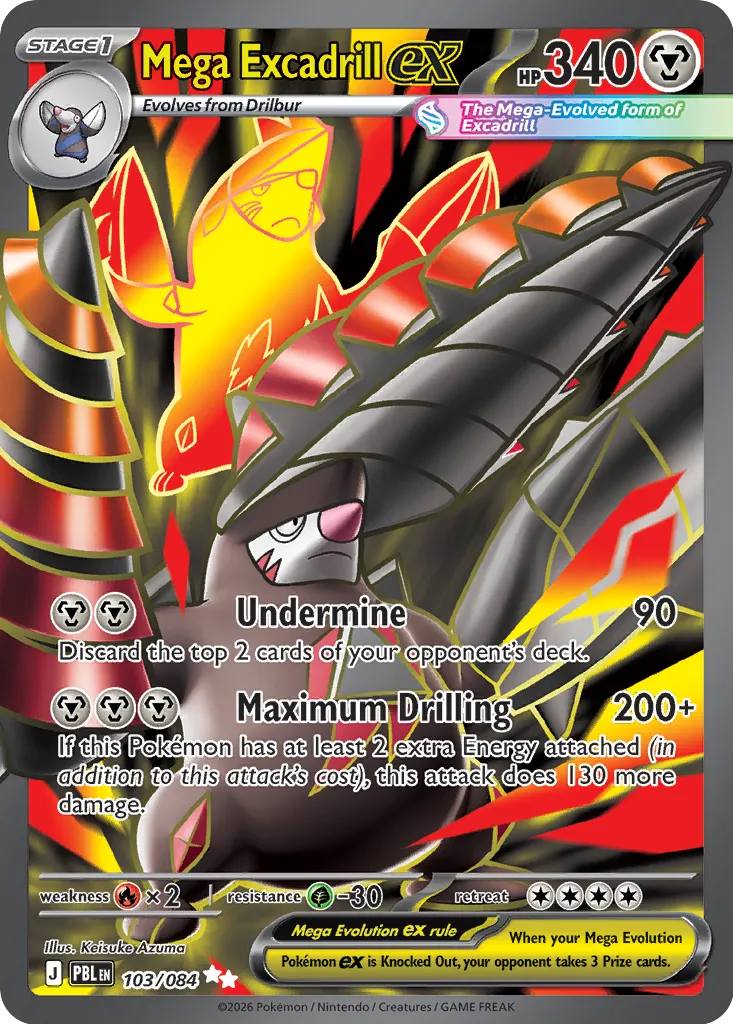 Mega Excadrill ex - 103/084 - Ultra Rare (Inglés Foil NM)