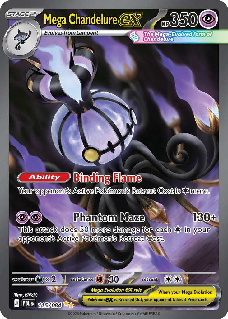 Mega Chandelure ex - 115/084 - Special Illustration Rare (Inglés Foil NM)