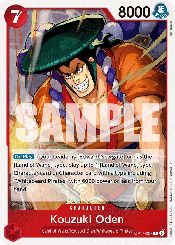 Kouzuki Oden - OP17-007 - Rare Foil (Inglés Foil NM)