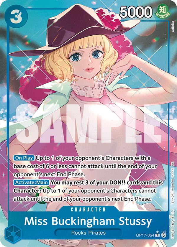 Miss Buckingham Stussy (Alternate Art) - OP17-054 - Rare Foil (Inglés Foil NM)