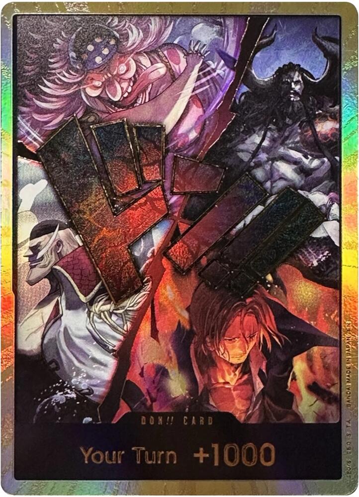 DON!! Card (Alternate Art) (The Four Emperors) (Gold) - The World's Strongest Warriors - DON!! Foil (Inglés Foil NM)