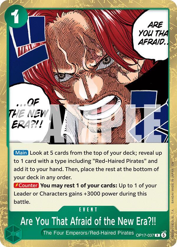 Are You That Afraid of the New Era?! - OP17-037 - Rare Foil (Inglés Foil NM)