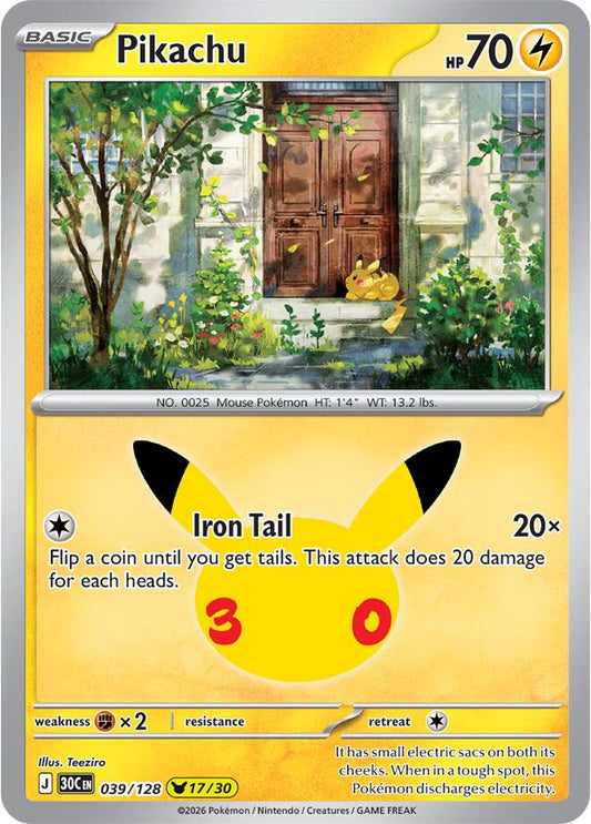 Pikachu - 039/128 - Pikachu Rare (Español Foil NM)