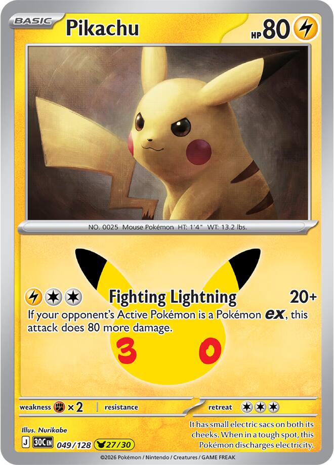 Pikachu - 049/128 - Pikachu Rare (Español Foil NM)