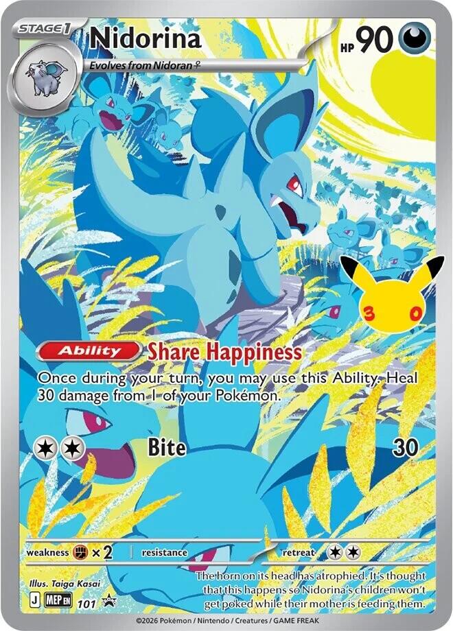Nidorina - 101 (30th Celebration) - 101 - Promo (Inglés Foil NM)
