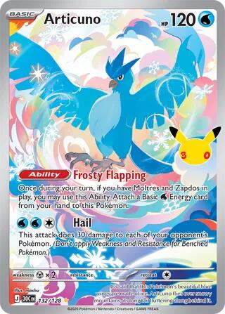 Articuno - 132/128 - Illustration Rare (Inglés Foil NM)