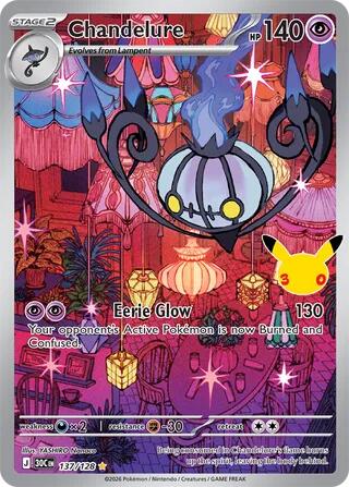 Chandelure - 137/128 - Illustration Rare (Inglés Foil NM)