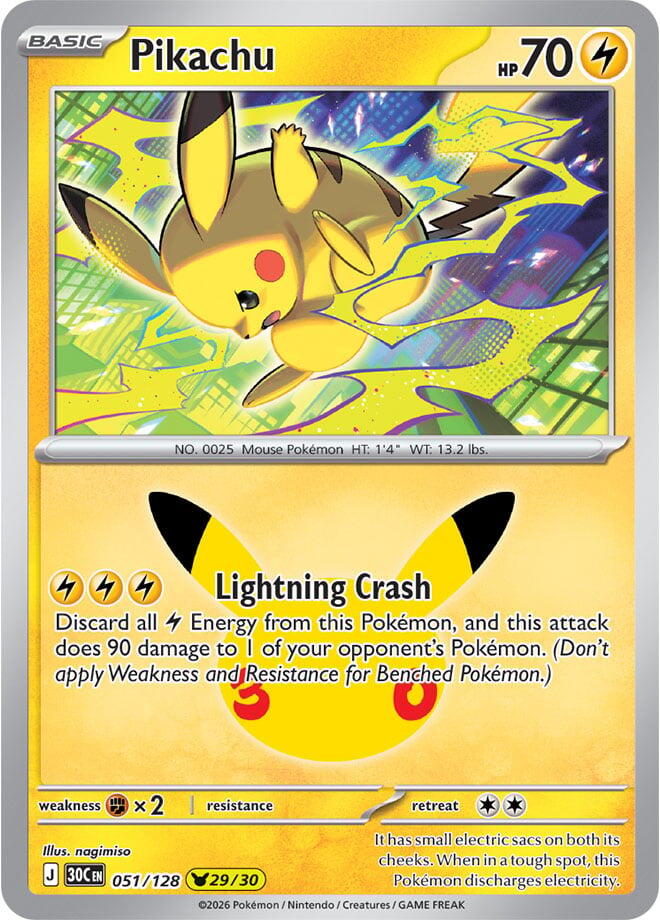 Pikachu - 051/128 - Pikachu Rare (Español Foil NM)
