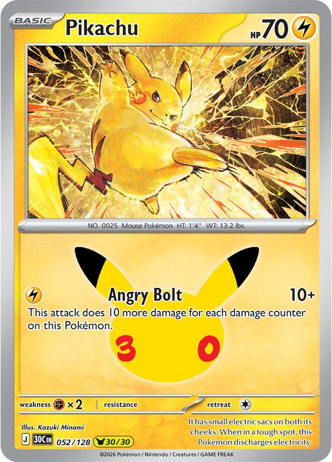 Pikachu - 052/128 - Pikachu Rare (Inglés Foil NM)