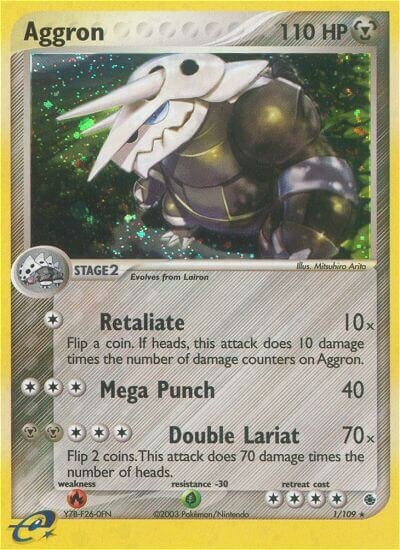Aggron - 1/109 - Rare Holo (Inglés Foil MP)