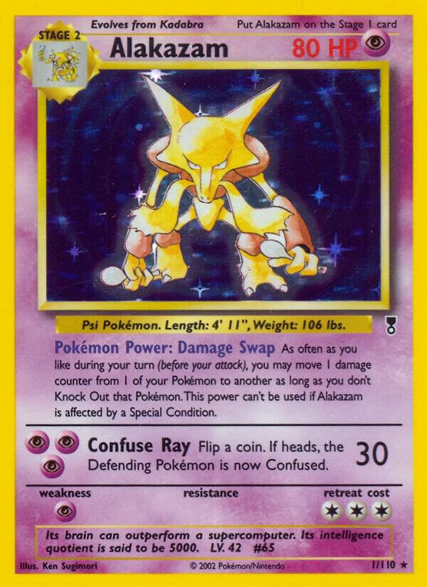 Alakazam - 001/110 - Holo Rare (Inglés Reverse Holo DMG)