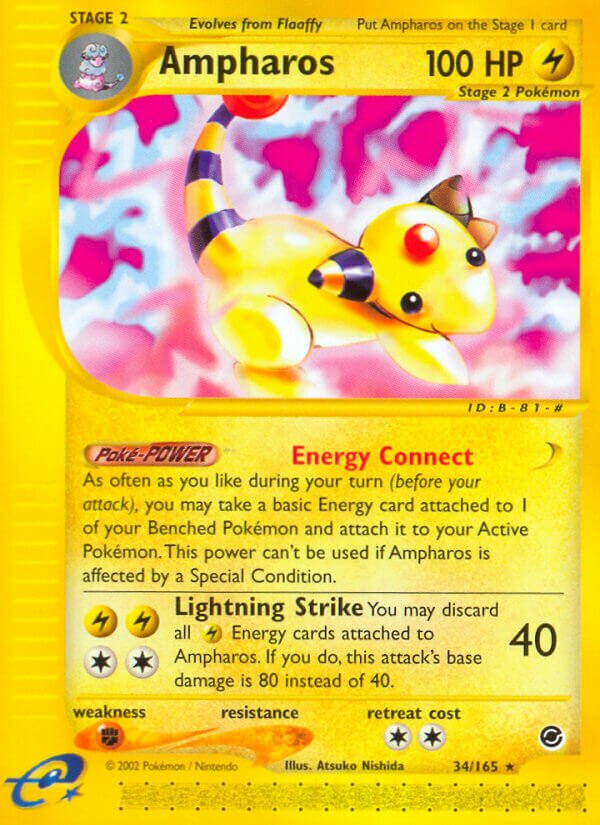 Ampharos - 34/165 - Rare (Inglés LP)