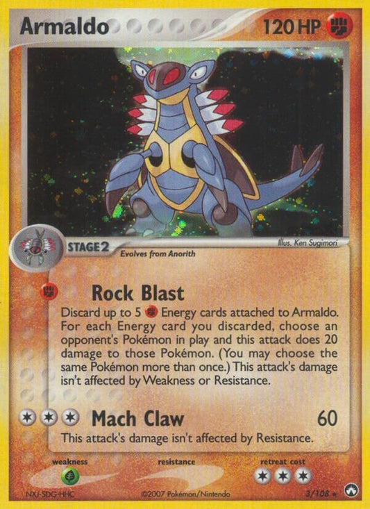 Armaldo - 3/108 - Rare Holo (Inglés Foil LP)