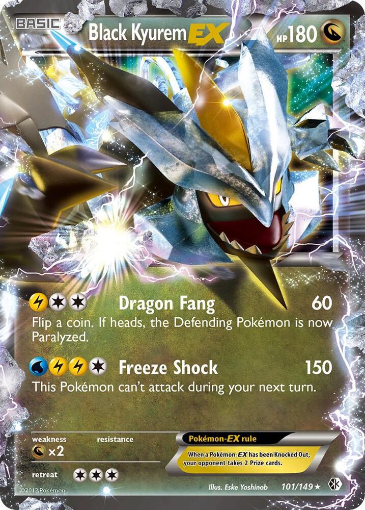 Black Kyurem-EX - 101/149 - Rare Holo EX (Inglés Foil NM)