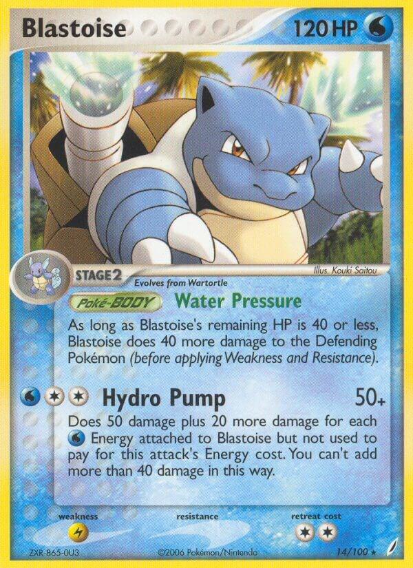 Blastoise - 14/100 - Rare (Inglés Reverse Holo DMG)