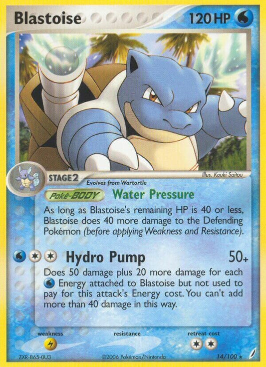Blastoise - 14/100 - Rare (Inglés LP)