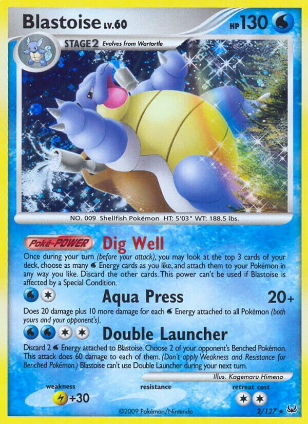 Blastoise - 2/127 - Rare Holo (Inglés Foil MP)
