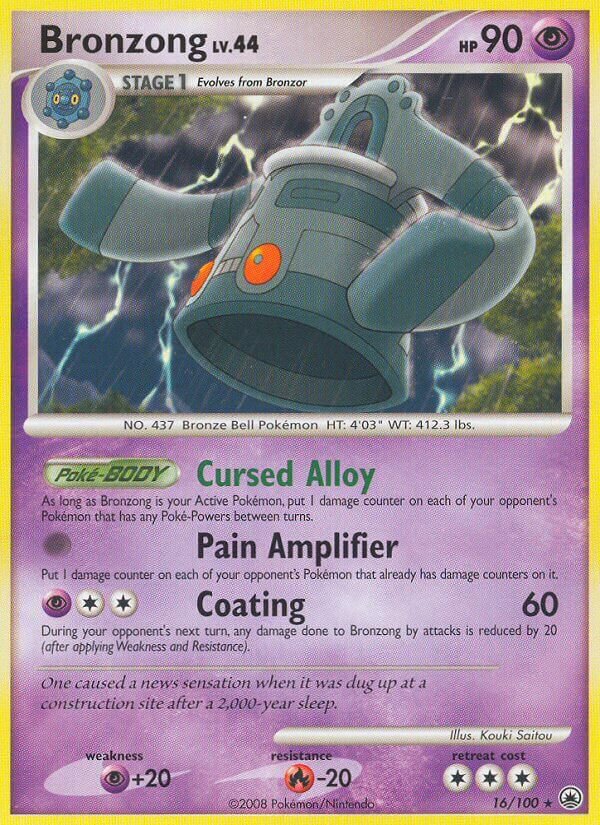 Bronzong - 16/100 - Rare (Inglés Reverse Holo MP)