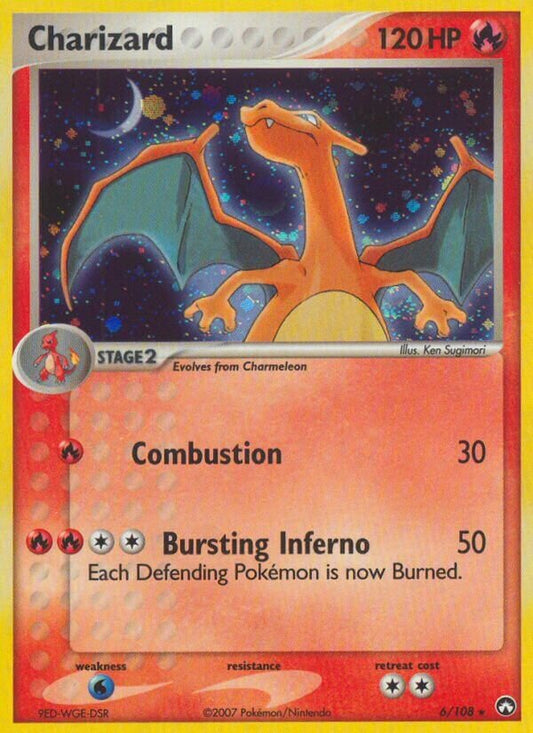 Charizard - 6/108 - Rare Holo (Inglés Foil MP)