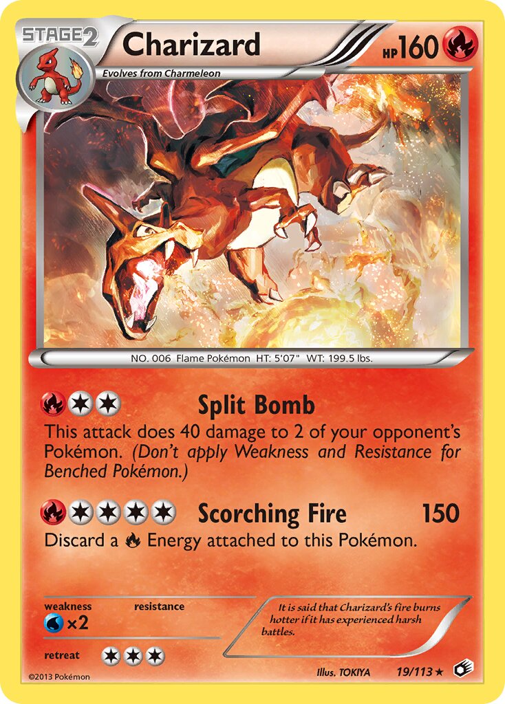 Charizard - 19/113 - Rare Holo (Inglés Foil LP)