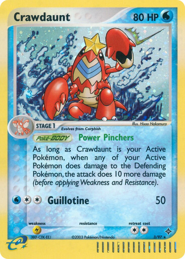 Crawdaunt - 3/97 - Rare Holo (Inglés Foil MP)