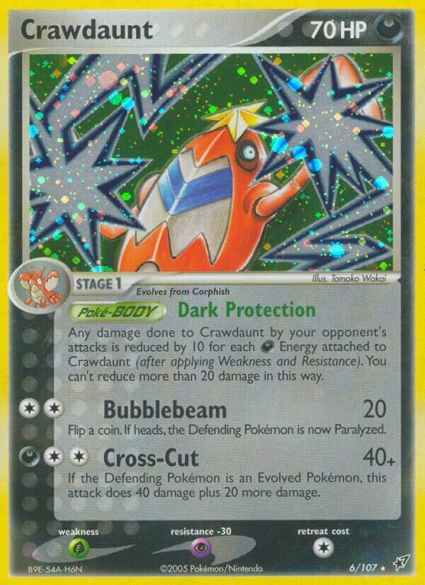 Crawdaunt - 6/107 - Rare Holo (Inglés Foil MP)