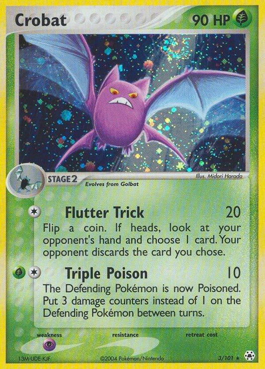 Crobat - 3/101 - Rare Holo (Inglés Foil NM)