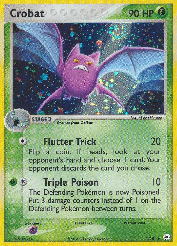 Crobat - 3/101 - Rare Holo (Inglés Foil LP)