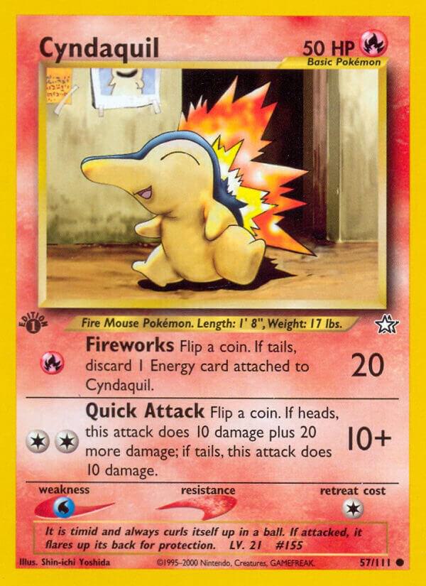 Cyndaquil - 57/111 - 1st Edition Common (Inglés 1st Edition MP)