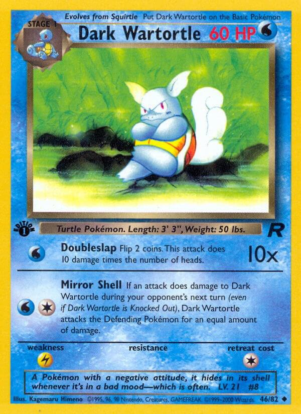 Dark Wartortle - 46/82 - Unlimited Uncommon (Inglés Unlimited HP)