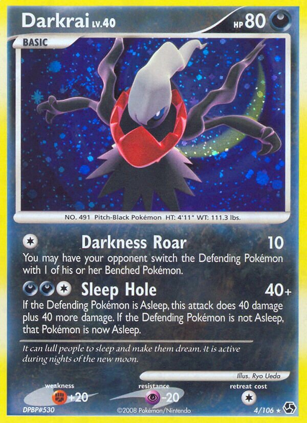 Darkrai - 4/106 - Rare Holo (Inglés Reverse Holo LP)