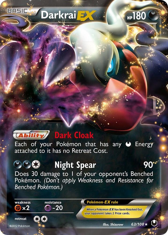Darkrai-EX - 63/108 - Rare Holo EX (Inglés Foil LP)