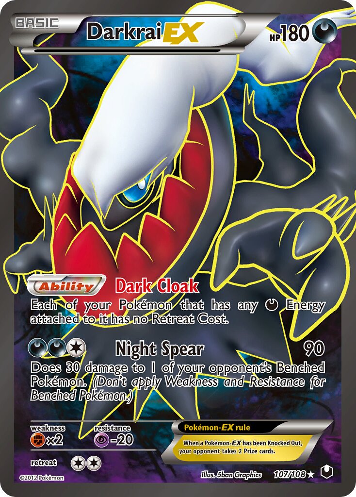 Darkrai-EX - 107/108 - Rare Ultra (Inglés Foil DMG)