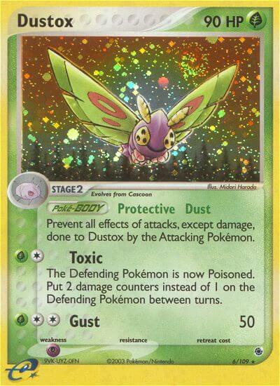 Dustox - 6/109 - Rare Holo (Inglés Foil DMG)