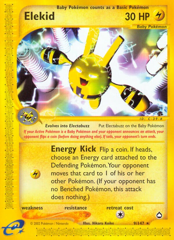 Elekid - 9/147 - Rare (Inglés Reverse Holo MP)