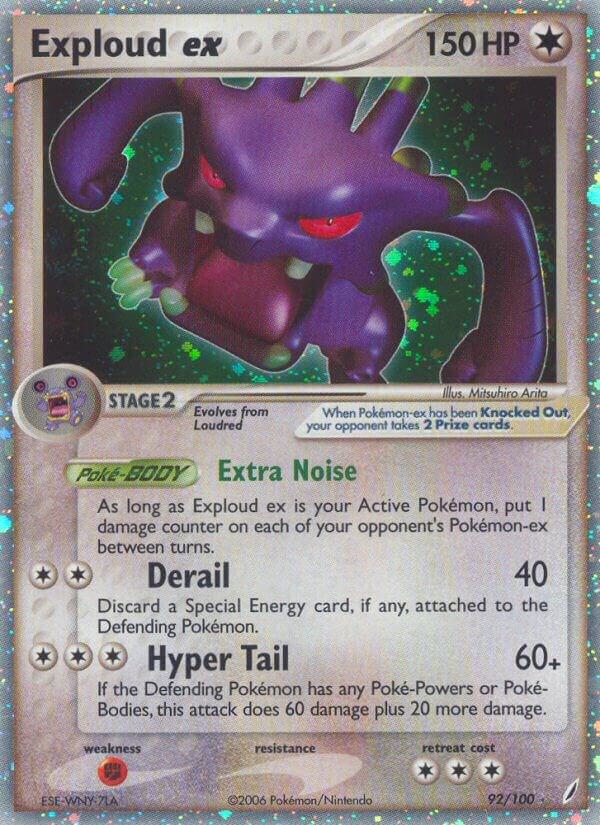Exploud ex - 92/100 - Rare Holo ex (Inglés Foil MP)