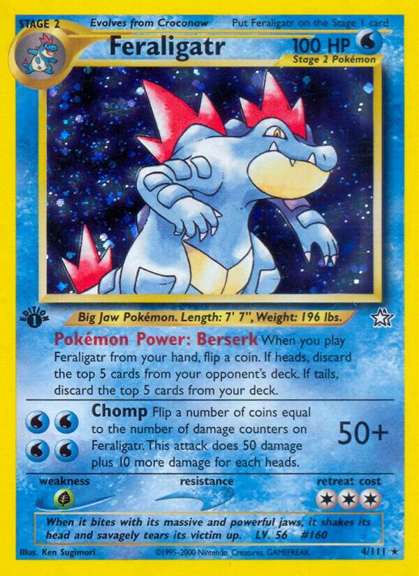 Feraligatr - 4/111 - Unlimited Holofoil Rare Holo (Inglés Unlimited Holofoil DMG)