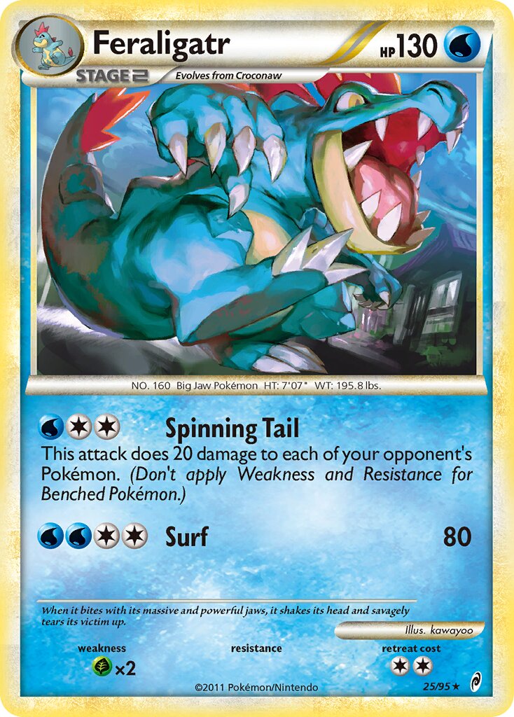 Feraligatr - 25/95 - Rare (Inglés LP)