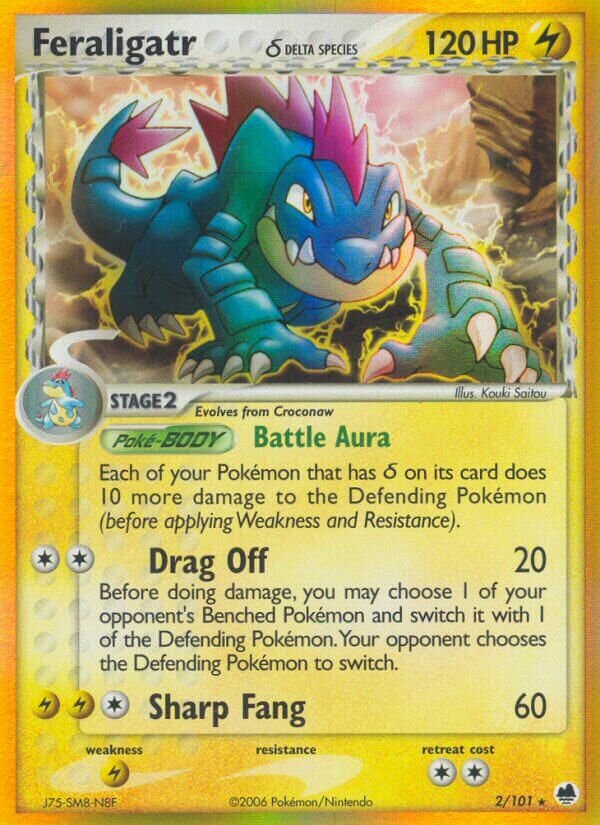 Feraligatr - 2/101 - Rare Holo (Inglés Reverse Holo MP)