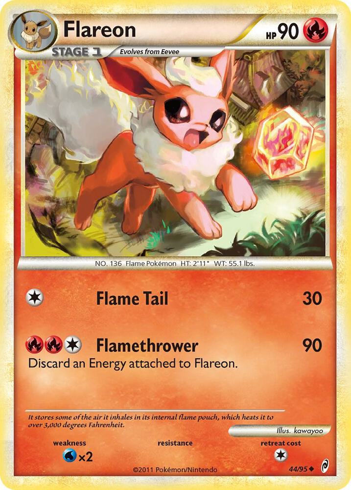 Flareon - 44/95 - Uncommon (Inglés Reverse Holo LP)