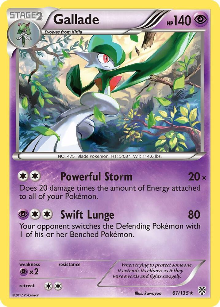 Gallade - 61/135 - Rare Holo (Inglés Foil NM)